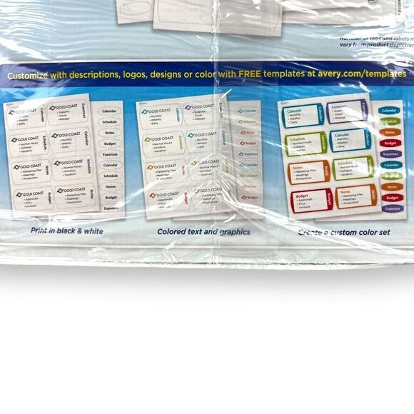 3x 8-PACKS Avery 14497 Big Tab Printable White Label 3-Ring Binder Dividers NEW - Picture 10 of 11